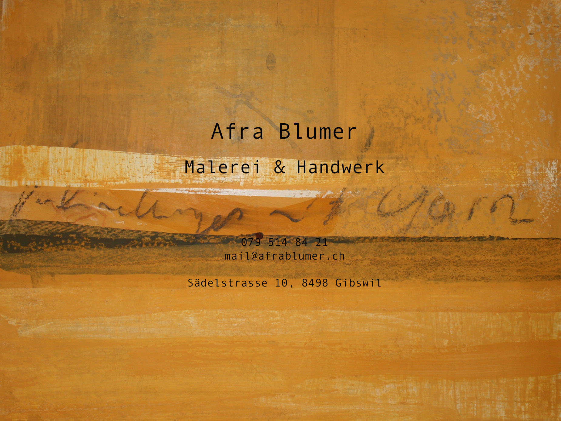 Afra Blumer Malerei und Handwerk